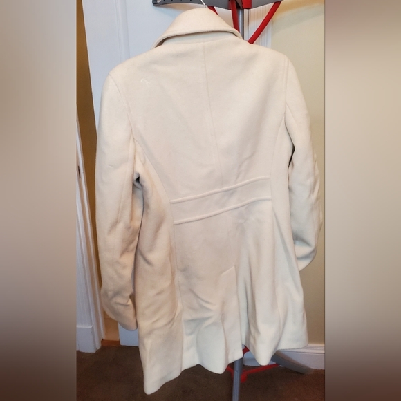 Marvin Richards Cream Wool Blend Long Coat XL - Picture 4 of 11